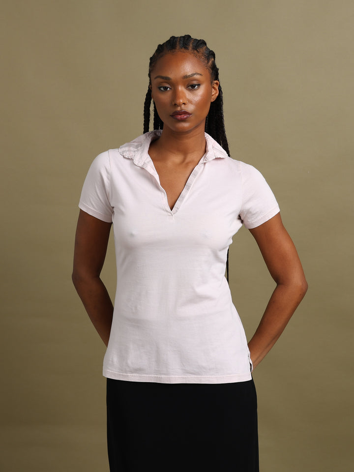 Burberry Brit Polo Shirt Pink Women's S - back
