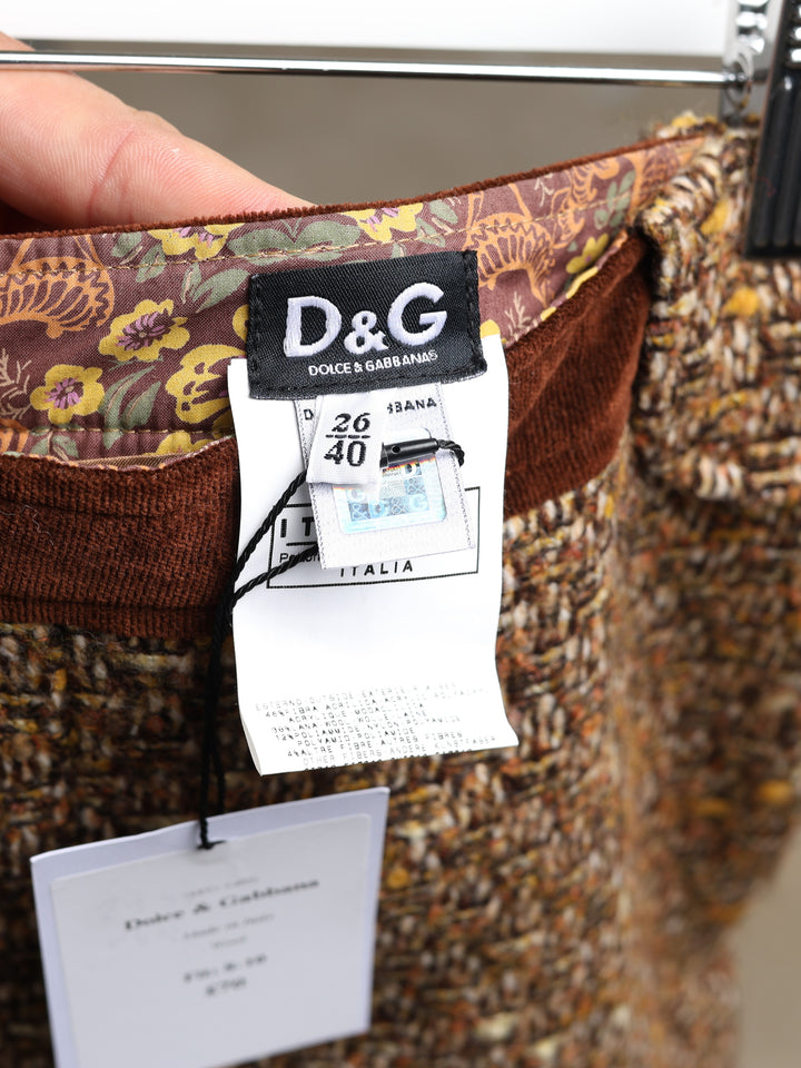 Dolce & Gabbana Midi Skirt Brown Women's M - detail 4