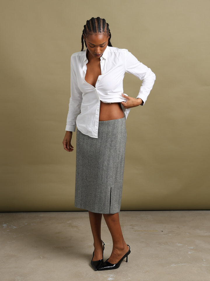 Burberry London Midi Skirt Black Women's M - styled