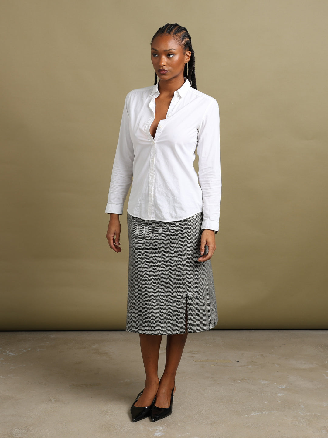 Burberry London Midi Skirt Black Women's M - detail 2