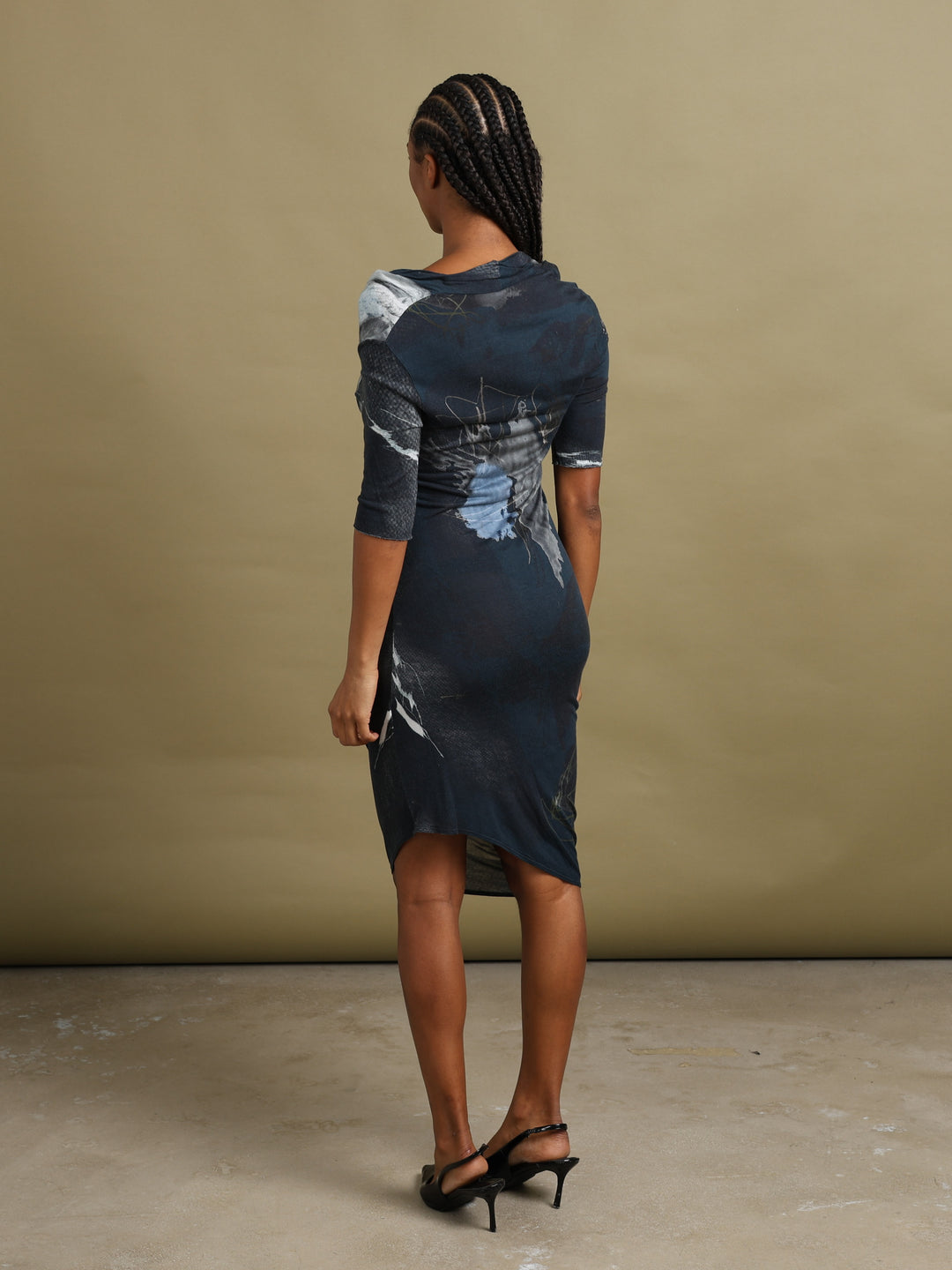 Helmut Lang Bodycon Midi Dress Blue Women's M - detail 2