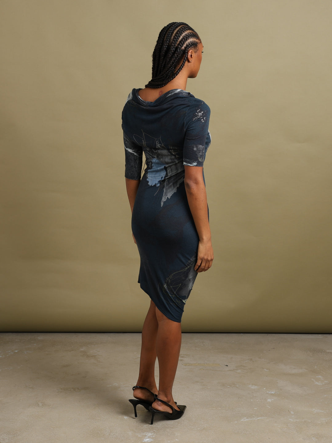 Helmut Lang Bodycon Midi Dress Blue Women's M - detail 3