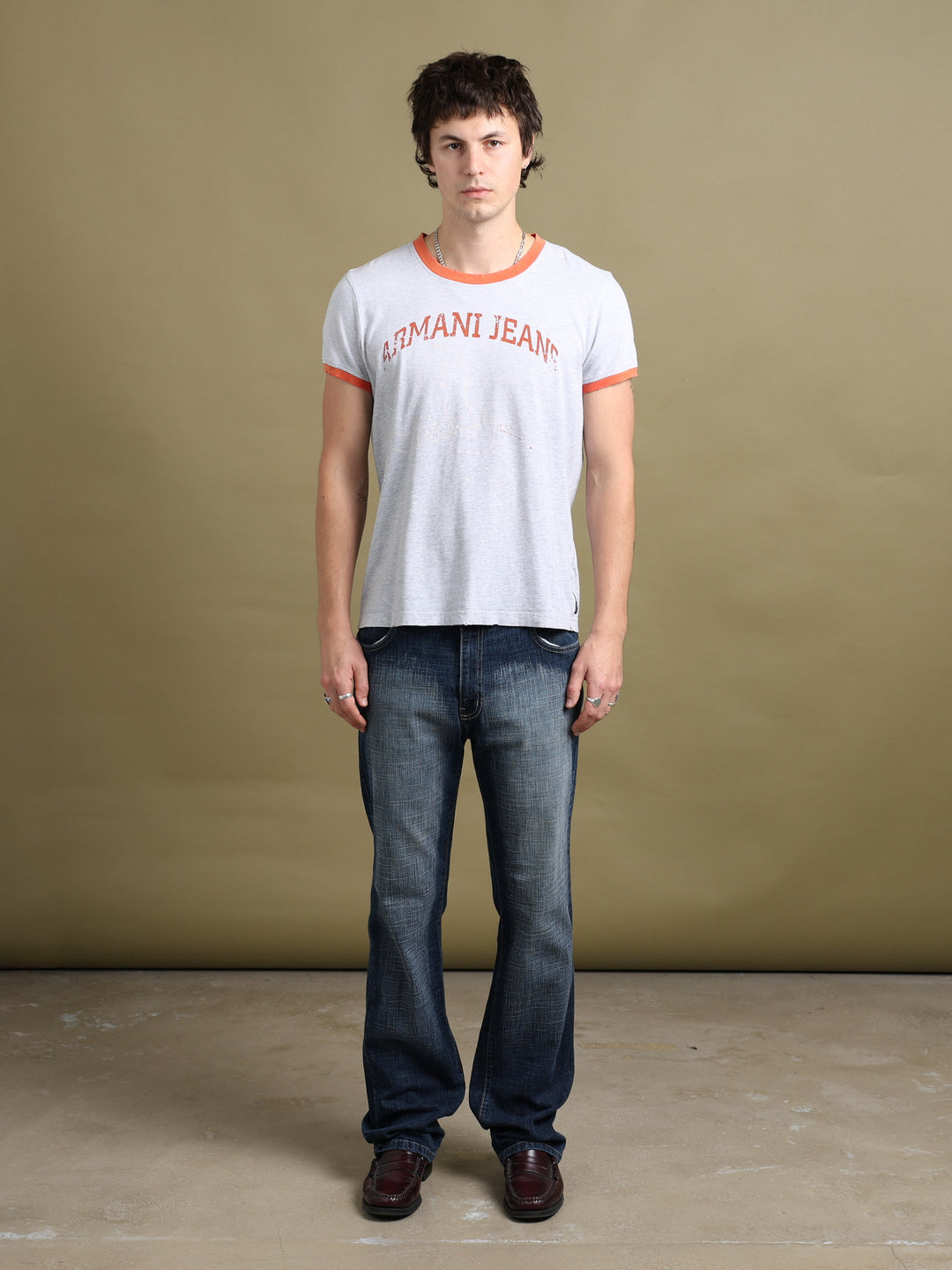 Armani Jeans Straight Leg Jeans Blue Men's W32 - back