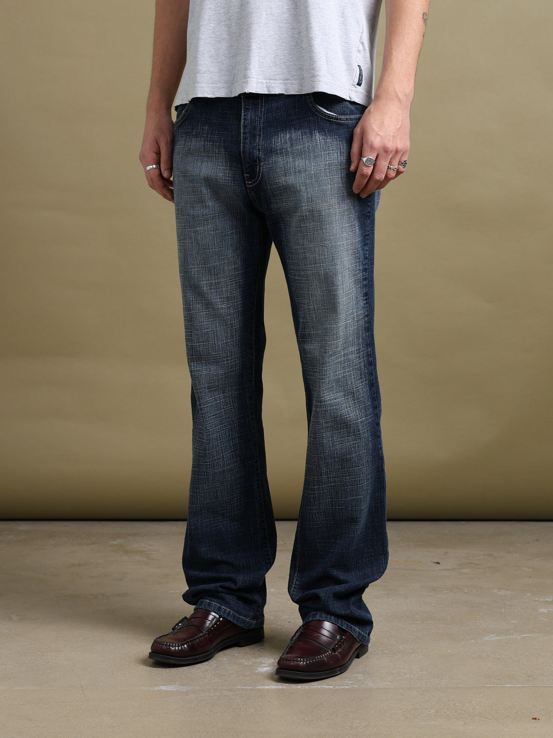 Armani Jeans Straight Leg Jeans Blue Men's W32 - fabric detail