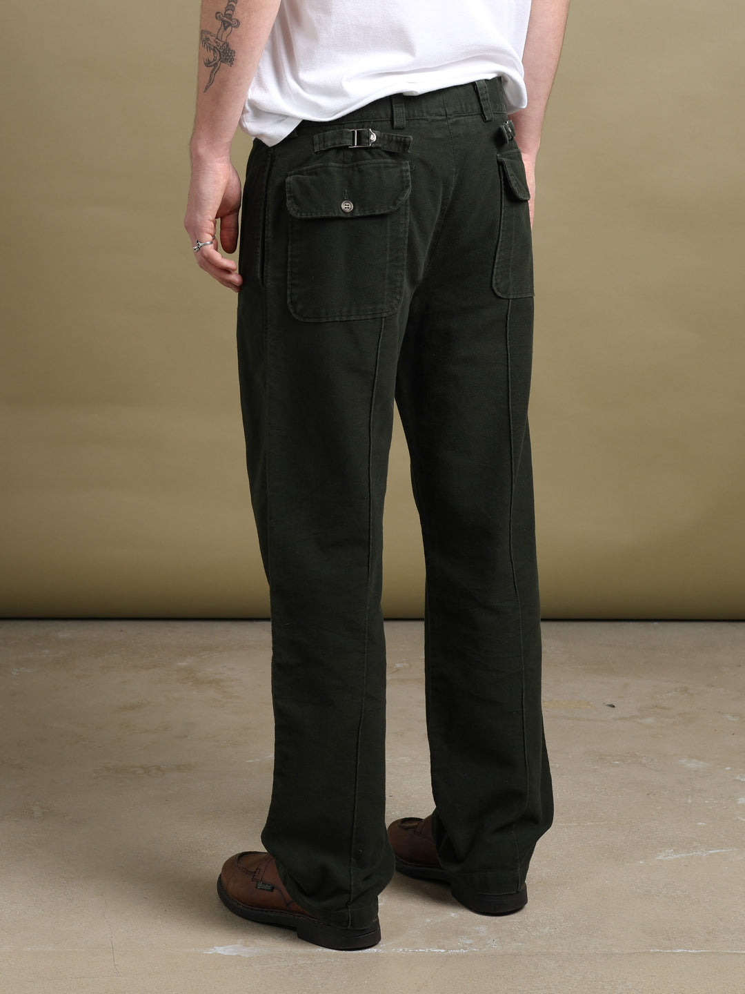 Dolce & Gabbana Moleskin Trousers Green Men's W34 - detail 2