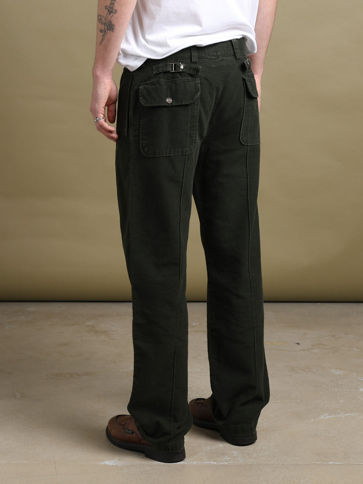 Dolce & Gabbana Moleskin Trousers Green Men's W34 - detail 2