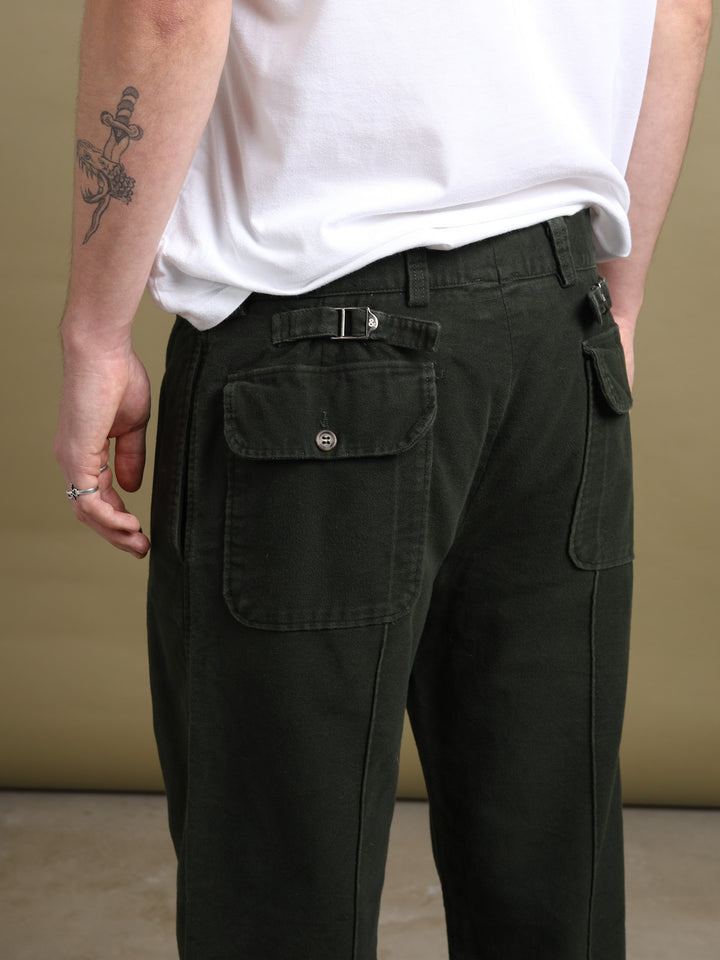 Dolce & Gabbana Moleskin Trousers Green Men's W34 - detail 3