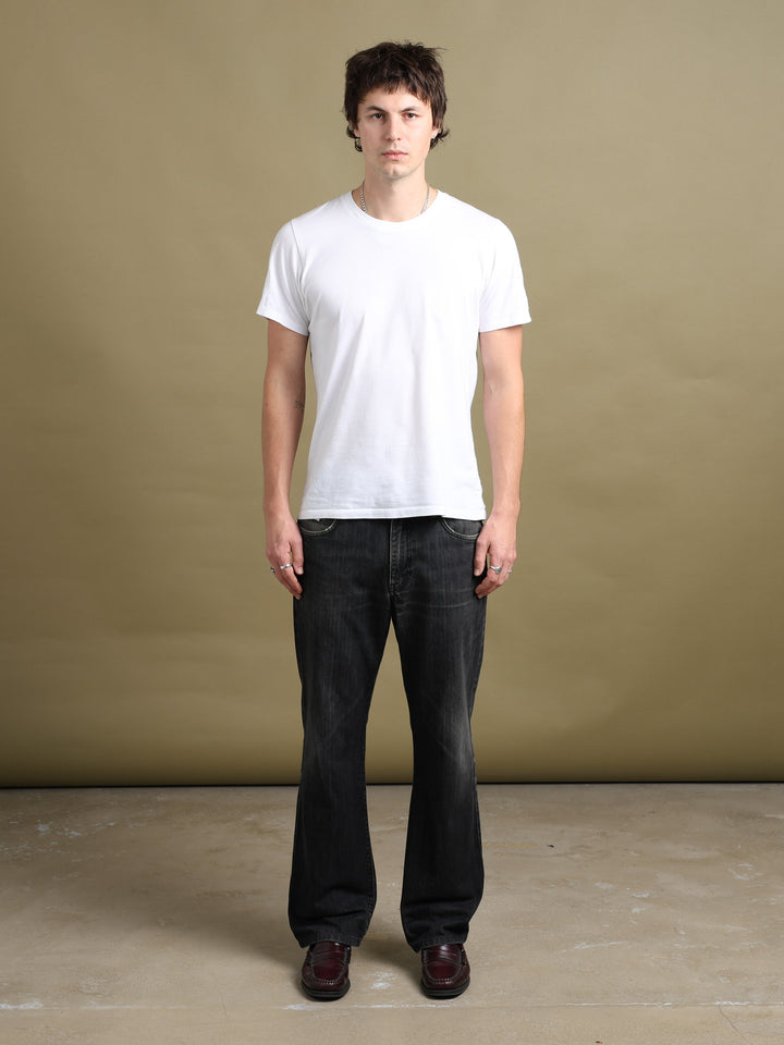Armani Collezioni Straight Leg Jeans Black Men's W34 - back