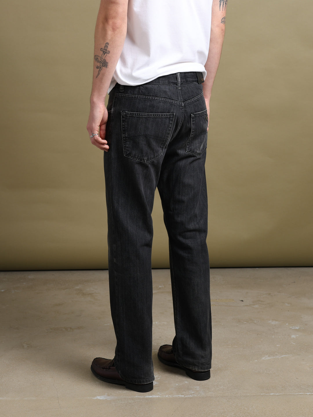 Armani Collezioni Straight Leg Jeans Black Men's W34 - detail 2