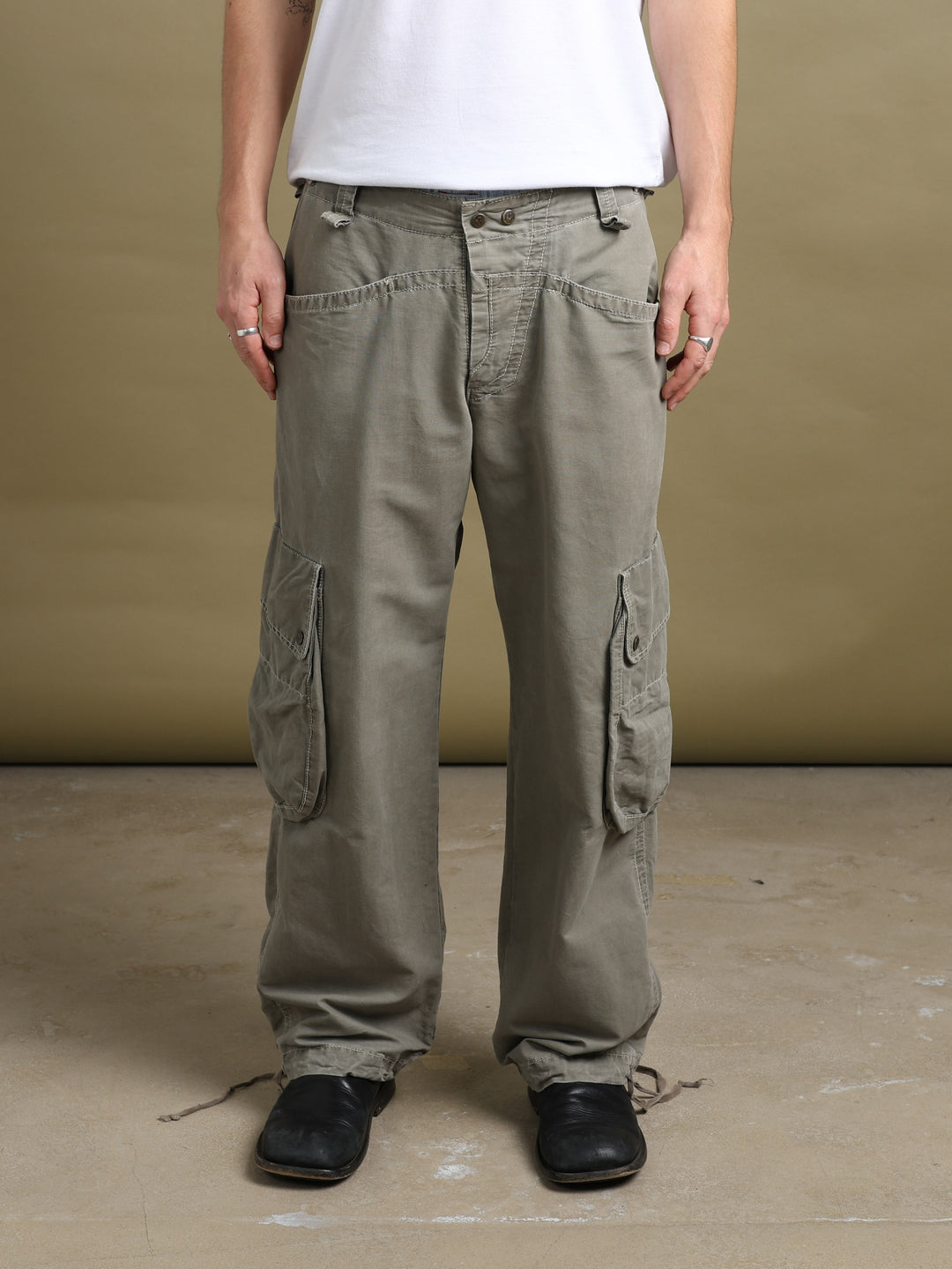 Armani Jeans Cargo Trousers Khaki Men's W34 - front
