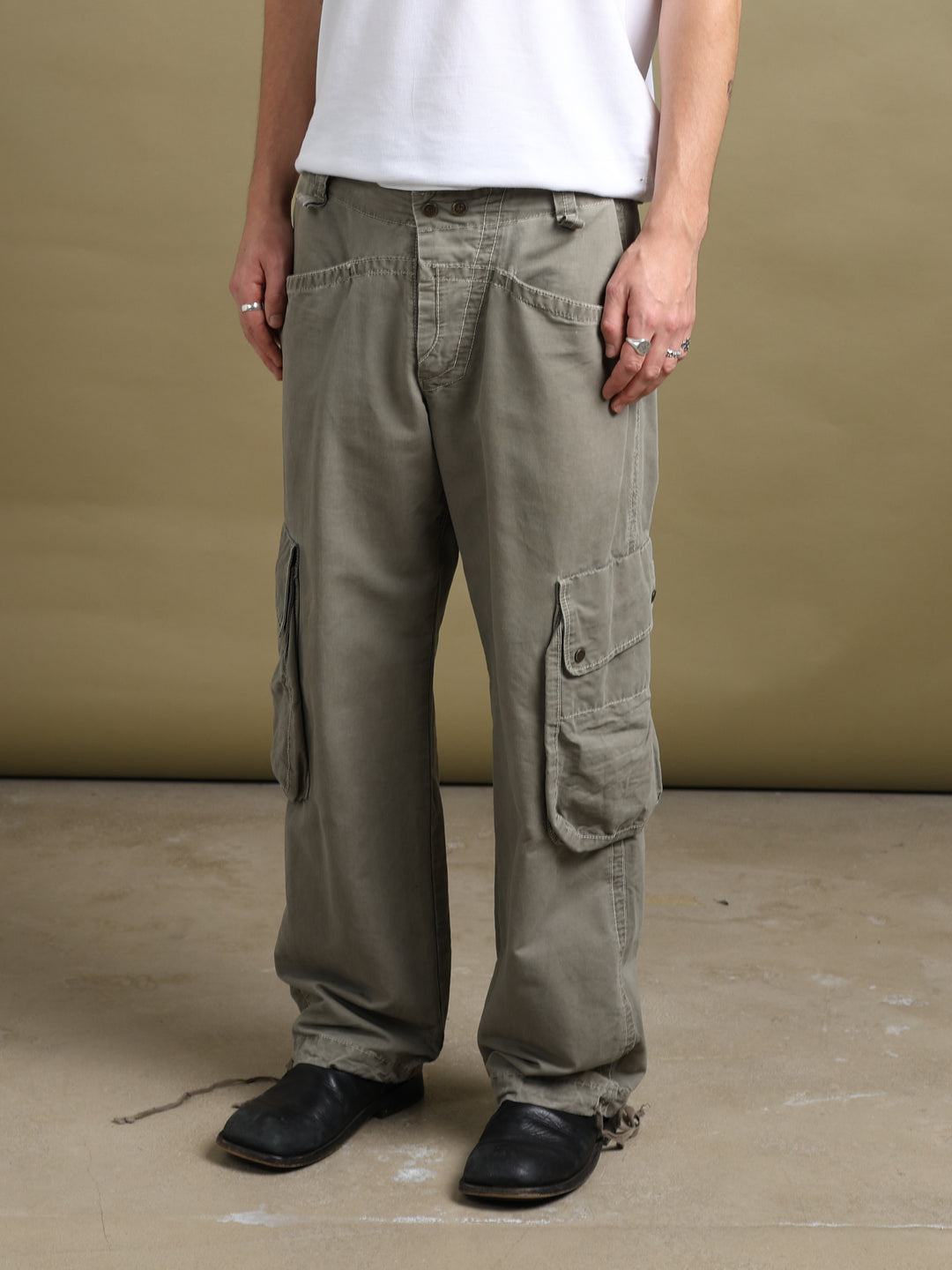 Armani Jeans Cargo Trousers Khaki Men's W34 - styled