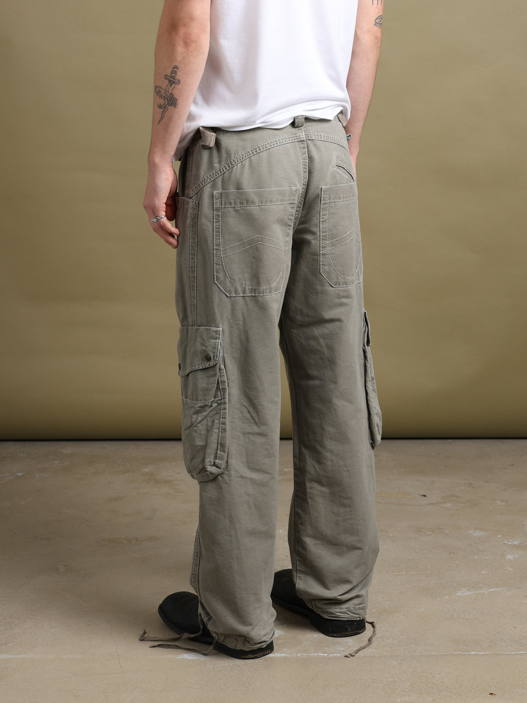 Armani Jeans Cargo Trousers Khaki Men's W34 - detail 3