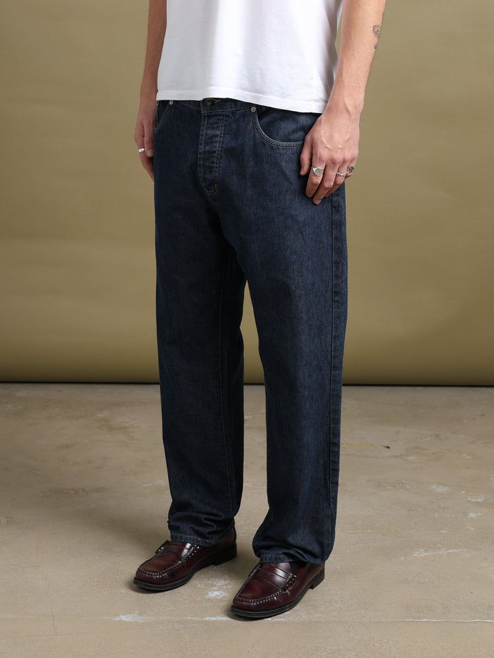 Yves Saint Laurent Straight Leg Jeans Blue Men's W36 - fabric detail
