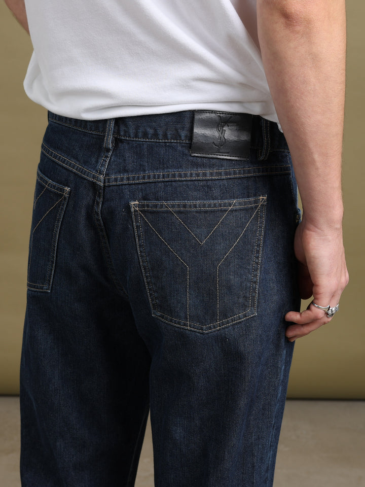 Yves Saint Laurent Straight Leg Jeans Blue Men's W36 - detail 1