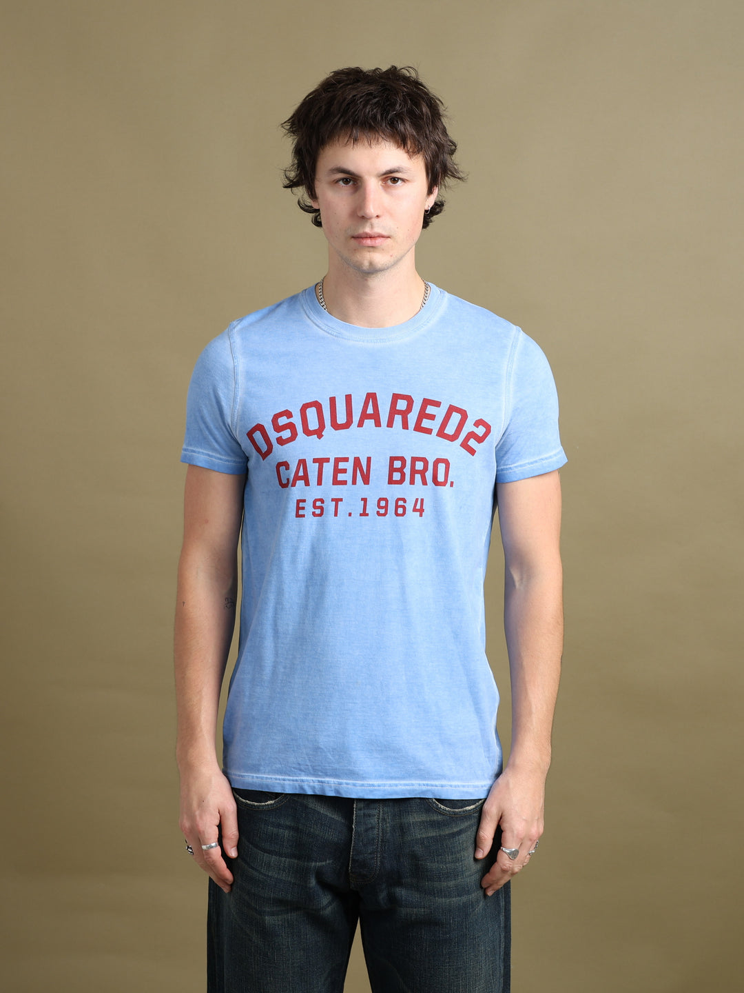 Dsquared2 T-Shirt Blue Men's L - front