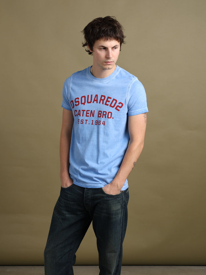 Dsquared2 T-Shirt Blue Men's L - fabric detail
