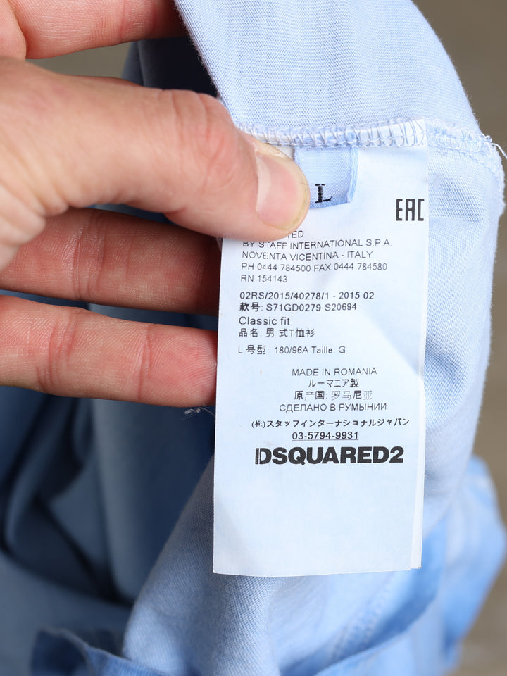 Dsquared2 T-Shirt Blue Men's L - detail 3