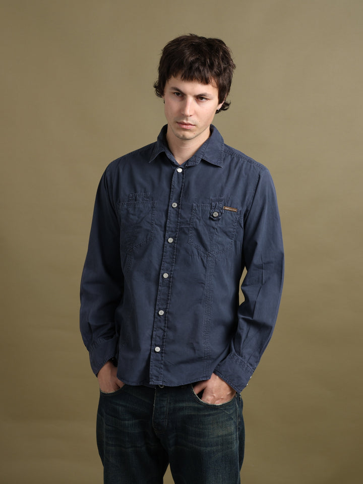 Dolce & Gabbana Shirt Navy Men's M - fabric detail