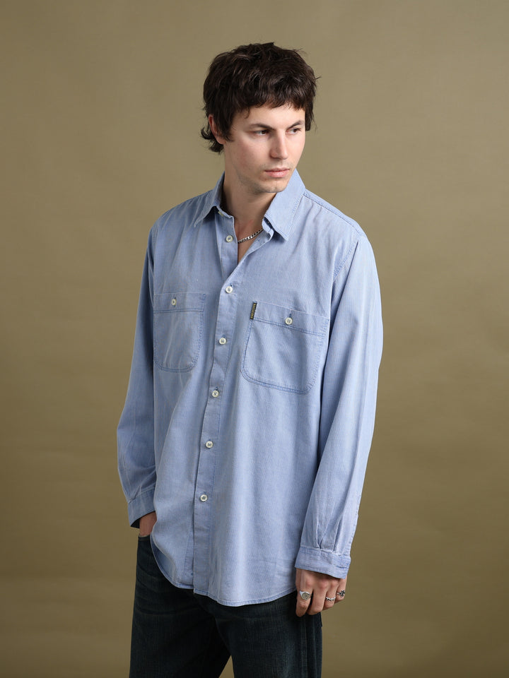 Armani Jeans Shirt Blue Men's L - styled