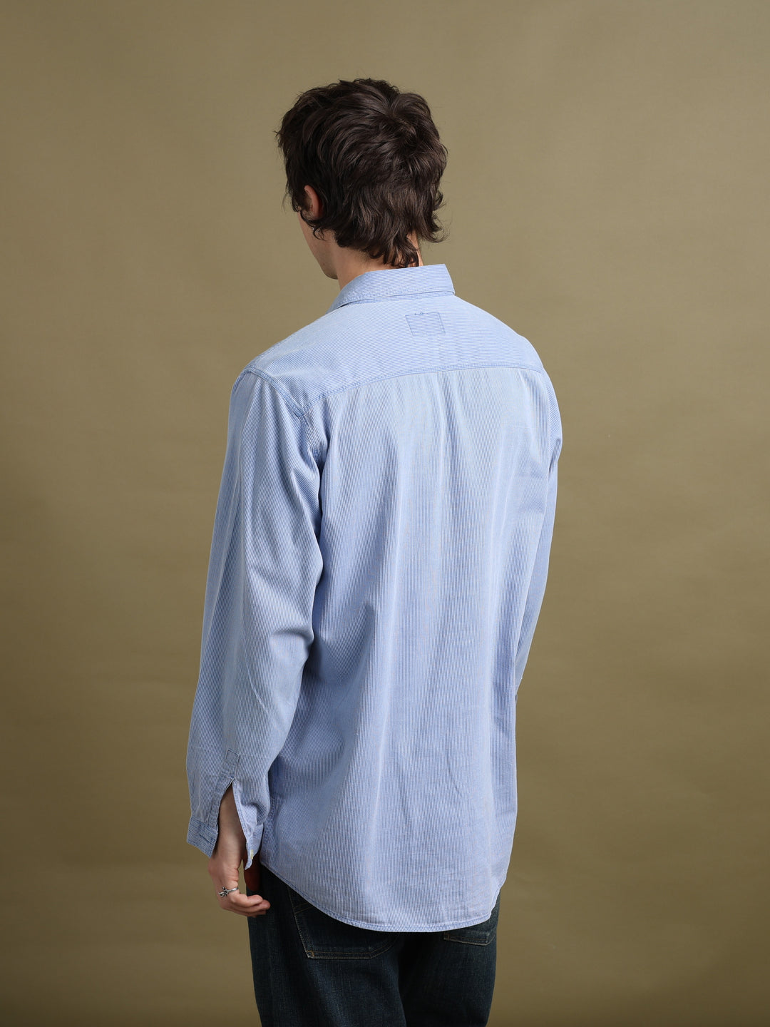 Armani Jeans Shirt Blue Men's L - detail 1