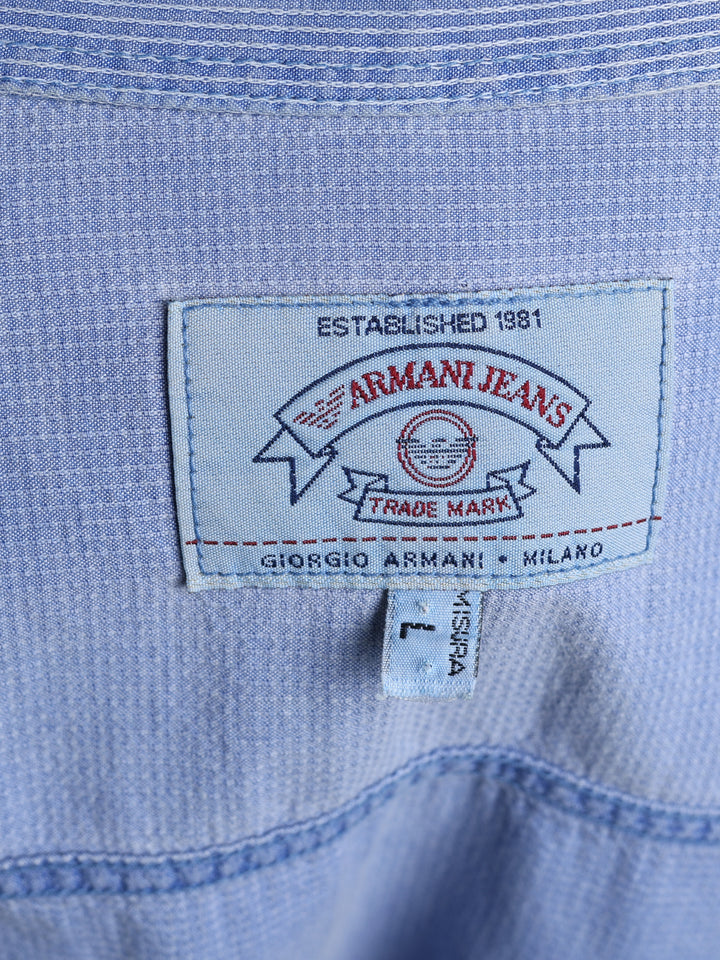 Armani Jeans Shirt Blue Men's L - detail 2