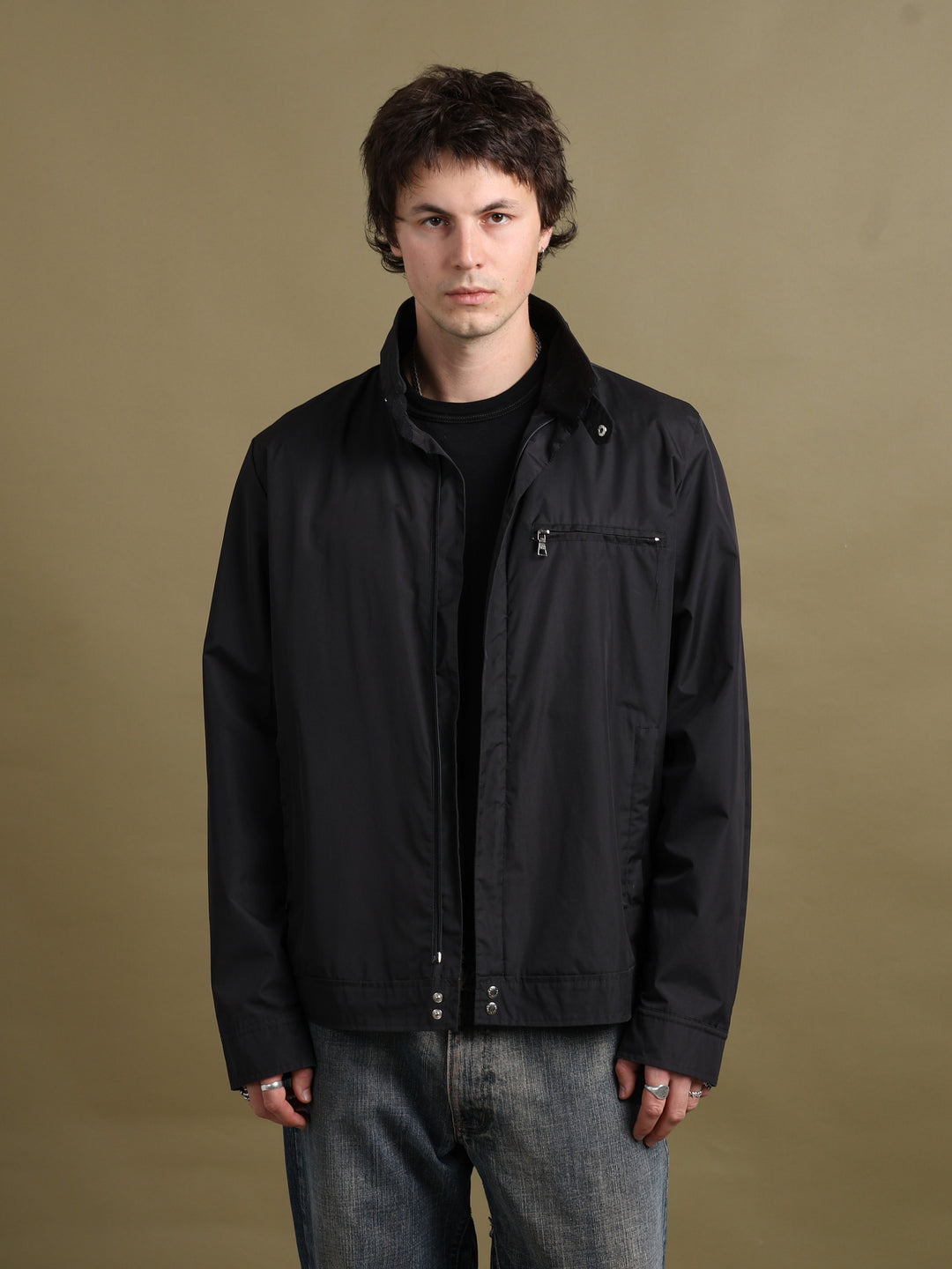 Prada Linea Rossa Shell Jacket Black Men's L - front