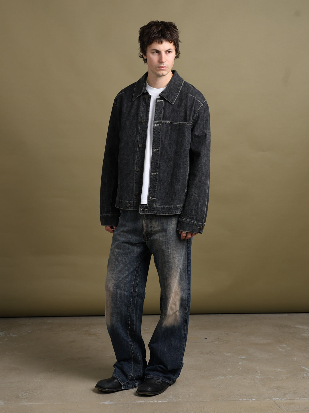 Burberry Denim Jacket Black Men's L - back