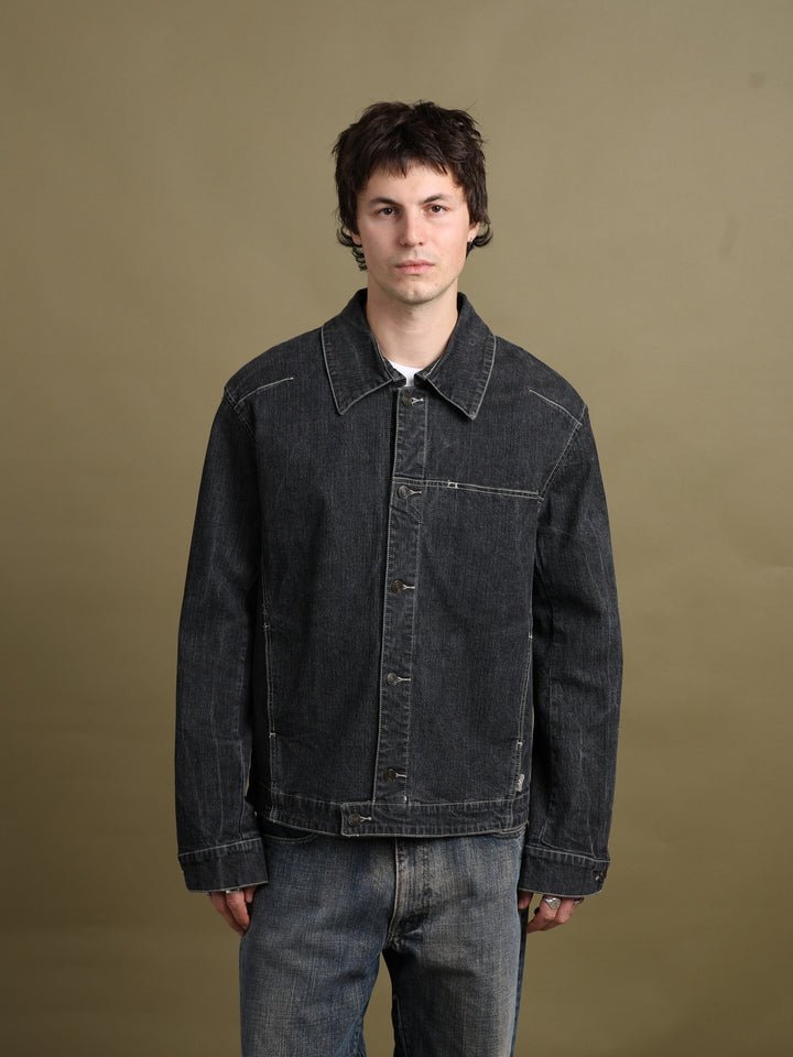 Burberry Denim Jacket Black Men's L - styled