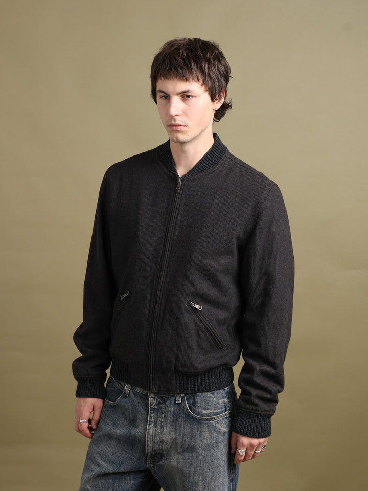 Dolce & Gabbana Collarless Bomber Jacket Brown Men's L - detail 1