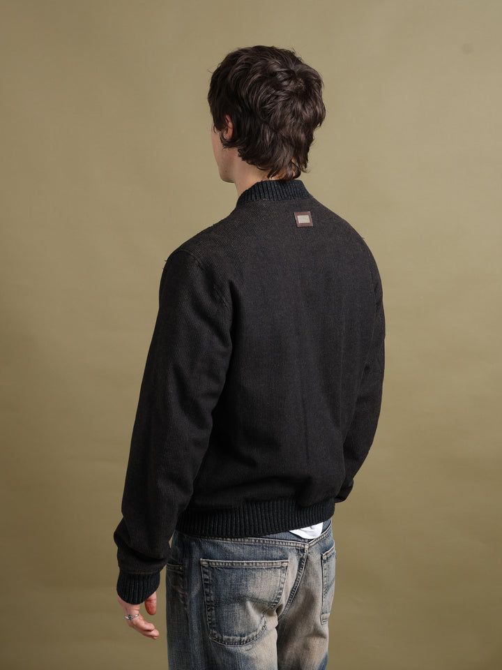 Dolce & Gabbana Collarless Bomber Jacket Brown Men's L - detail 2
