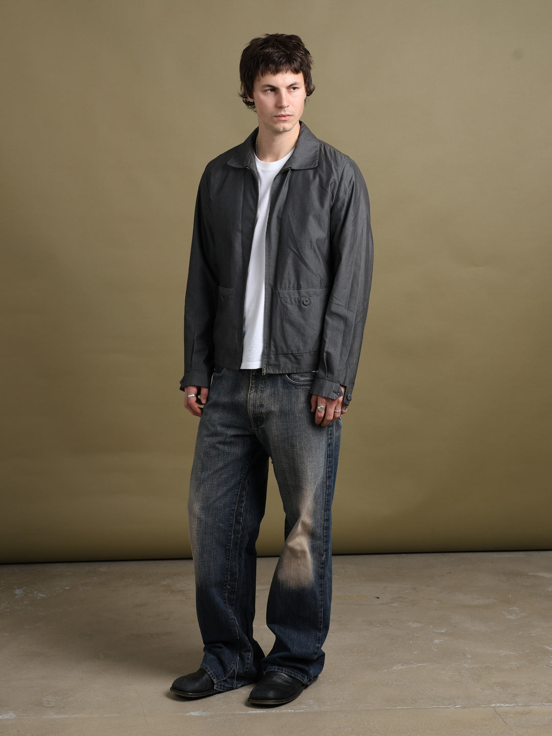 Dolce & Gabbana Harrington Jacket Grey Men's M - front