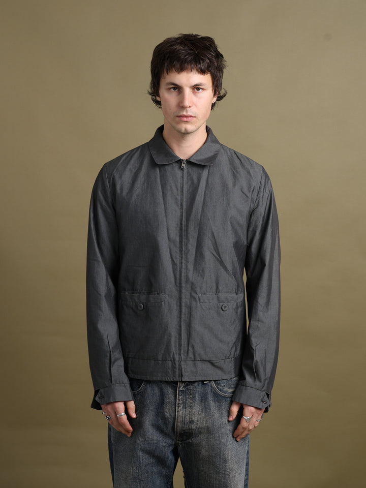 Dolce & Gabbana Harrington Jacket Grey Men's M - fabric detail