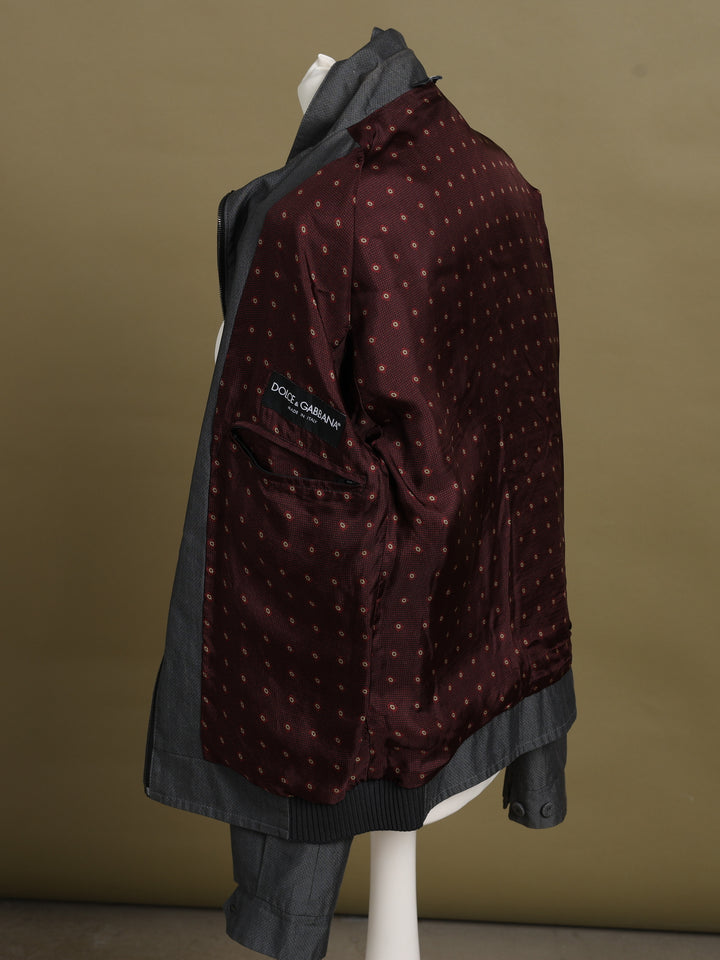 Dolce & Gabbana Harrington Jacket Grey Men's M - detail 2