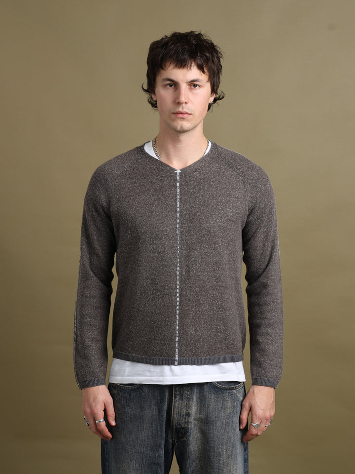 Armani Jeans V-Neck Jumper Brown Men's M - front