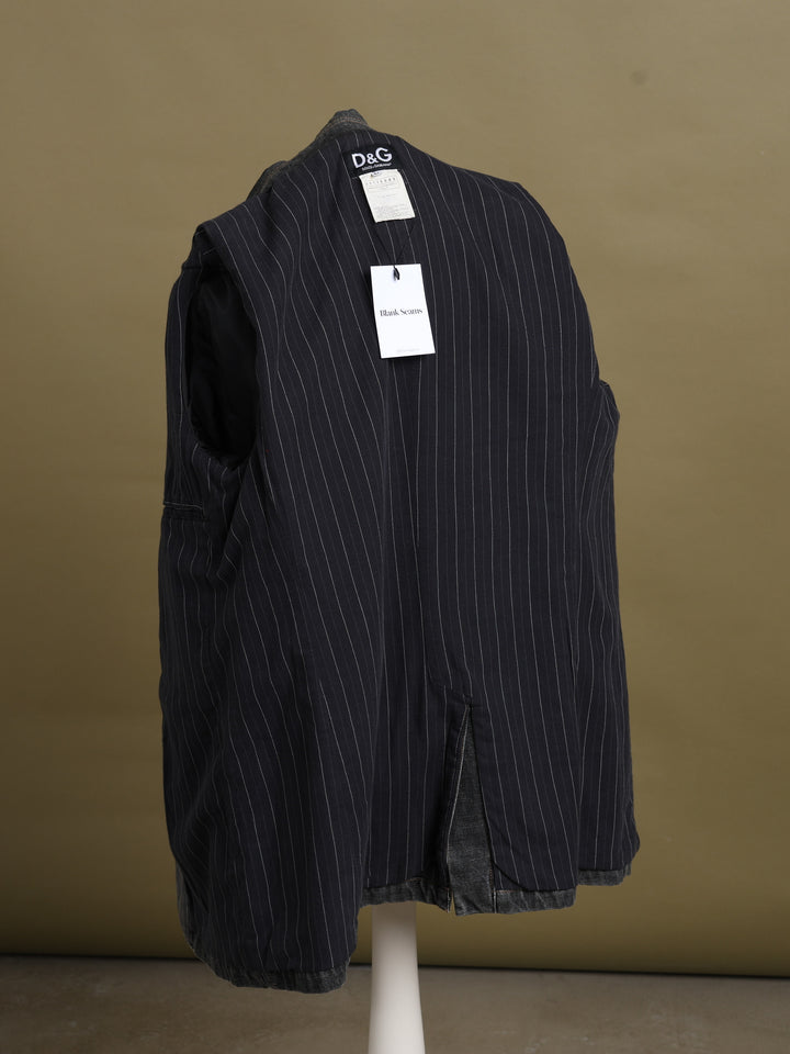 Dolce & Gabbana Denim Pea Coat Grey Men's M - detail 3