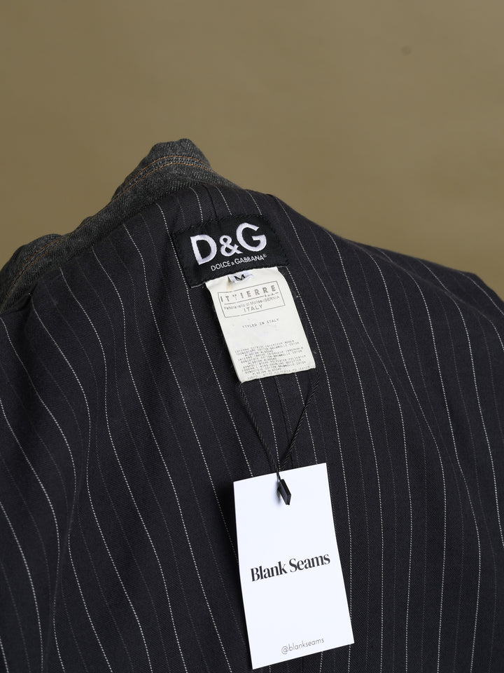 Dolce & Gabbana Denim Pea Coat Grey Men's M - detail 4