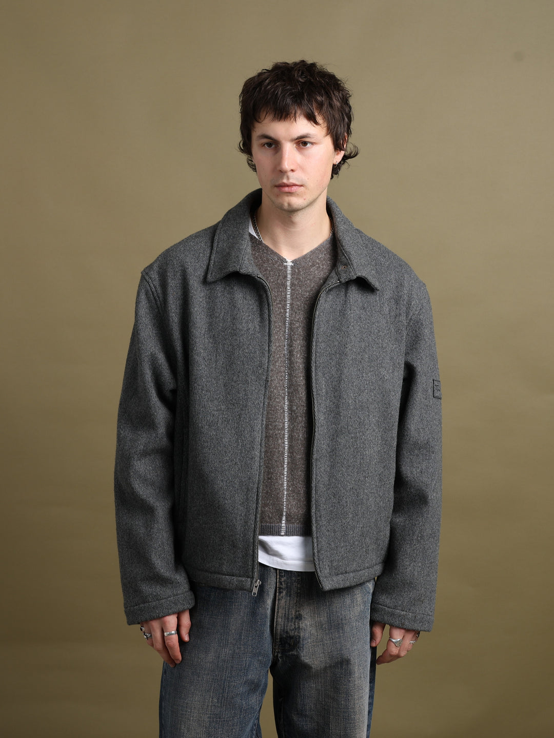 Thomas Burberry Blouson Jacket Grey Men's XL - front