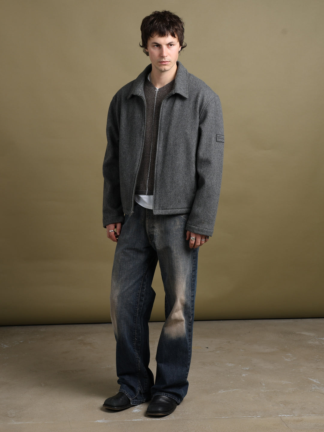 Thomas Burberry Blouson Jacket Grey Men's XL - back