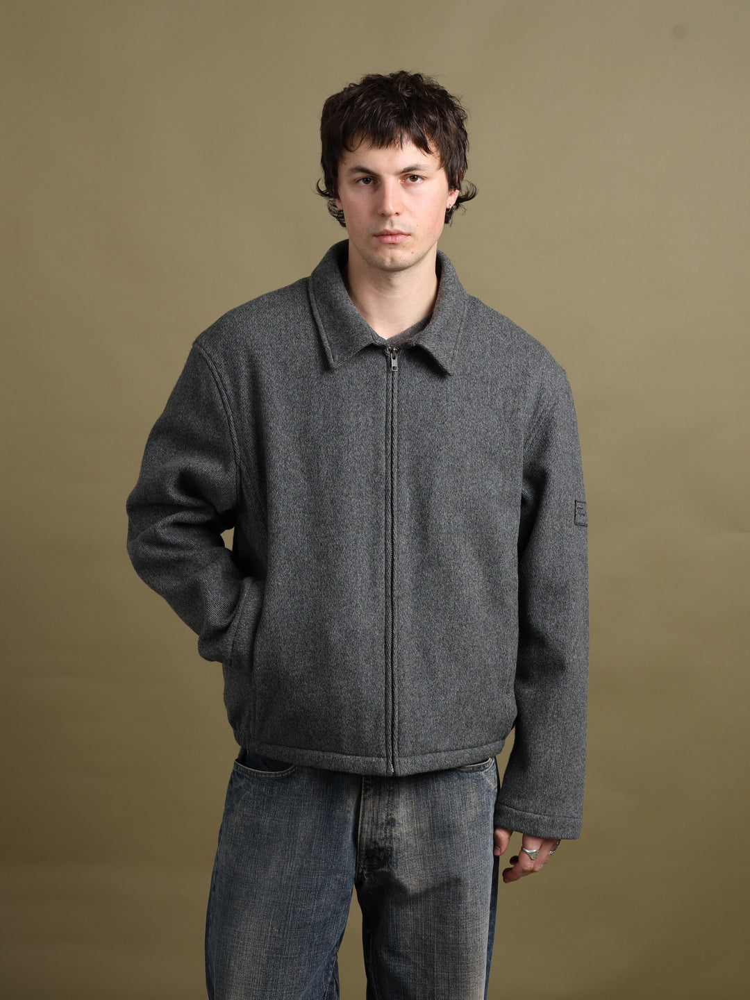 Thomas Burberry Blouson Jacket Grey Men's XL - styled