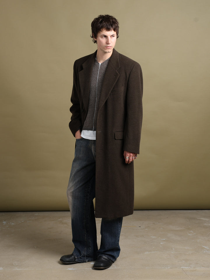 Giorgio Armani Overcoat Green Men's L - front