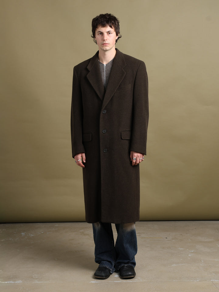 Giorgio Armani Overcoat Green Men's L - fabric detail