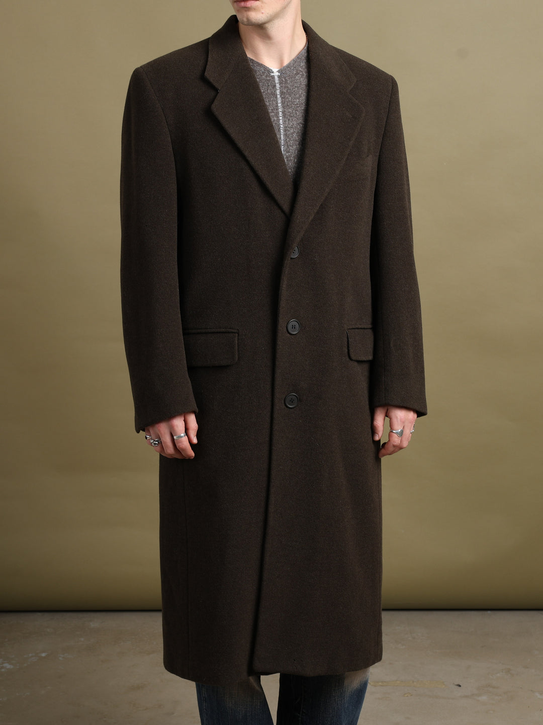 Giorgio Armani Overcoat Green Men's L - styled