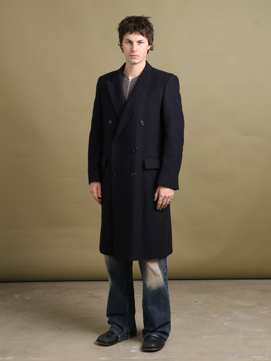 Christian Dior Overcoat Navy Men's M - back