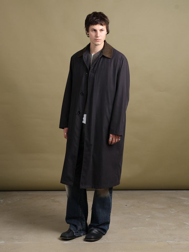Balmain Overcoat Black Men's M - back