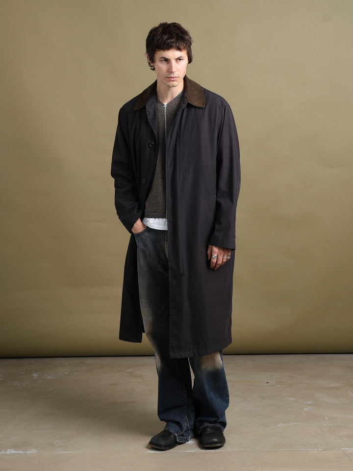 Balmain Overcoat Black Men's M - fabric detail