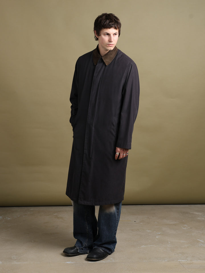 Balmain Overcoat Black Men's M - styled