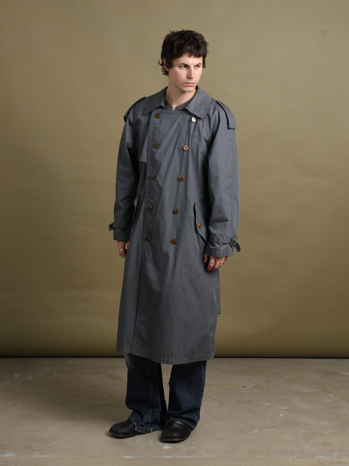 Yves Saint Laurent Trench Coat Grey Men's L - back