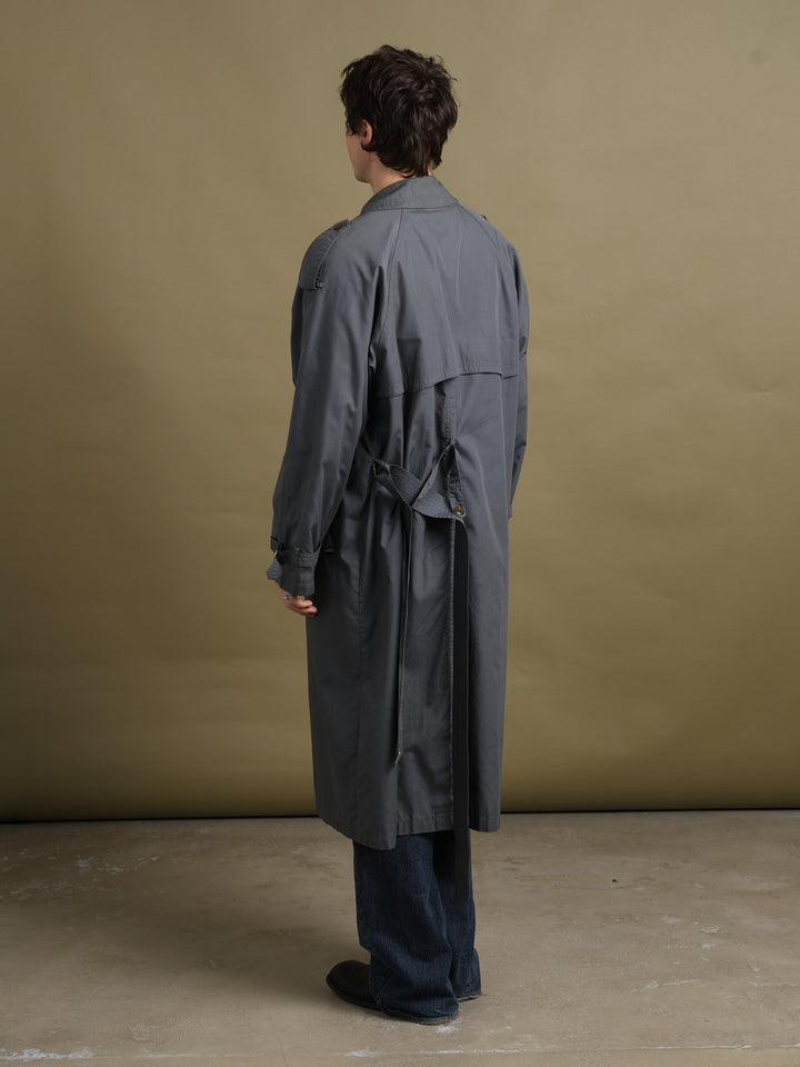 Yves Saint Laurent Trench Coat Grey Men's L - styled