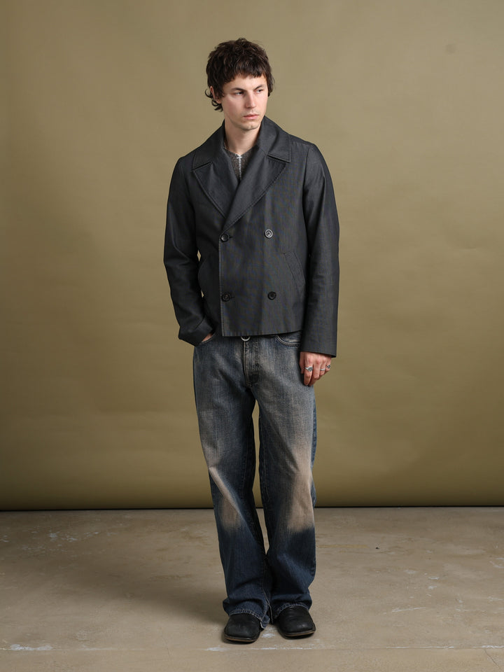 Alexander McQueen Short Peacoat Grey Men's L - fabric detail