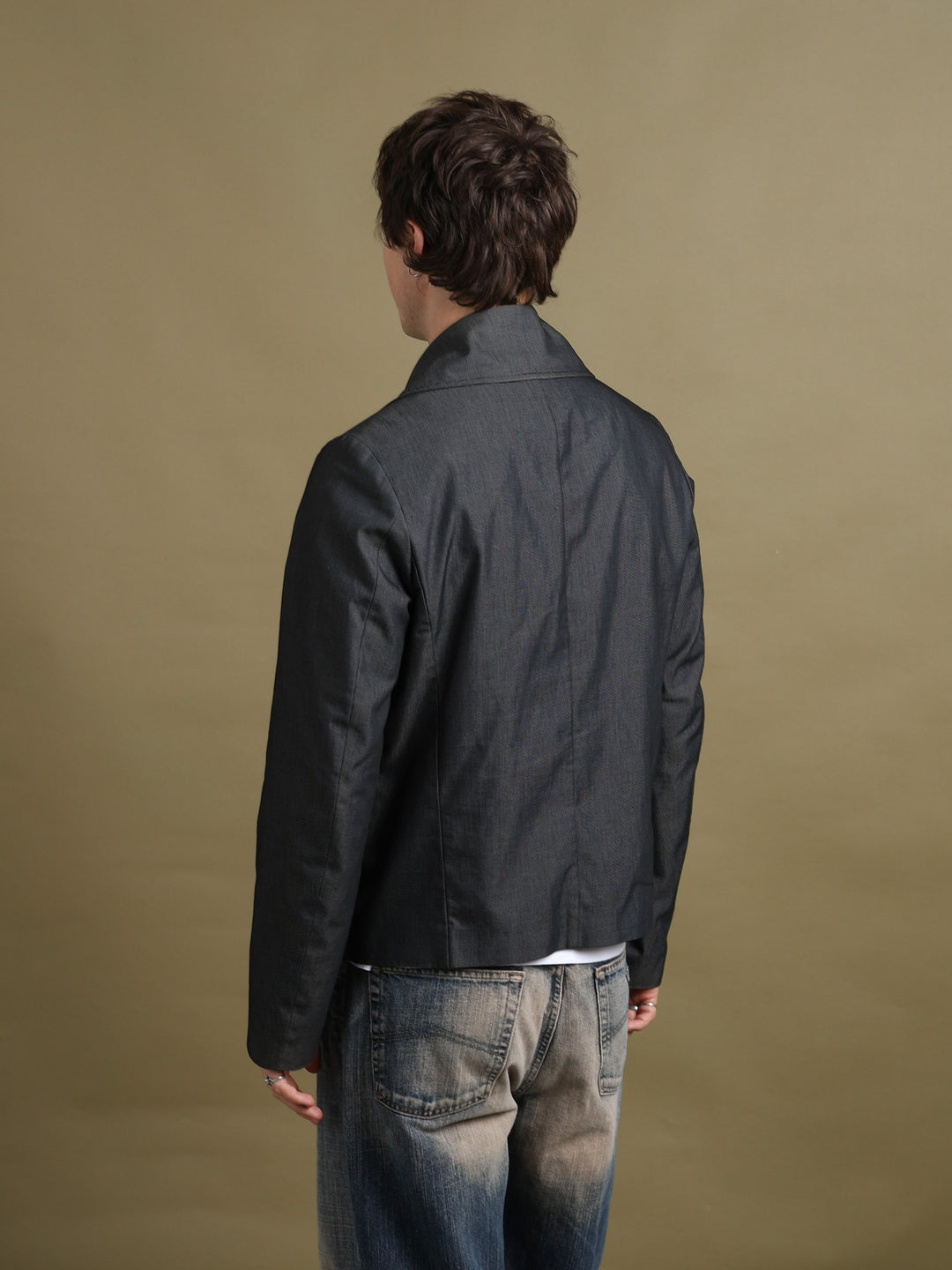 Alexander McQueen Short Peacoat Grey Men's L - detail 2